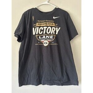 Nike Men’s Short Sleeve Georgia Victory Lane National Champ T-shirt Size Large